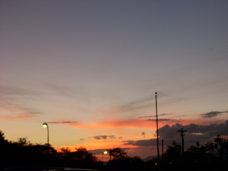 Sunset in Guantanamo, as seen from the Elementary School